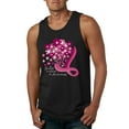 thumbnail image 1 of Wild Bobby Breast Cancer Awareness Flowers Breast Cancer Awareness Men Tank Top, Black, Small, 1 of 6