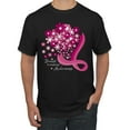 thumbnail image 1 of Wild Bobby Breast Cancer Awareness Flowers Breast Cancer Awareness Men Tee, Black, Small, 1 of 6