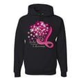 thumbnail image 1 of Wild Bobby Breast Cancer Awareness Flowers Breast Cancer Awareness Unisex Hoodie Sweatshirt, Black, Small, 1 of 6