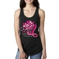 thumbnail image 1 of Wild Bobby Breast Cancer Awareness Flowers Breast Cancer Awareness Women Racerback Tank Top, Black, Small, 1 of 6
