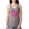 thumbnail image 1 of Wild Bobby Breast Cancer Awareness Flowers Breast Cancer Awareness Women Racerback Tank Top, Heather Grey, Medium, 1 of 6