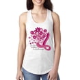 thumbnail image 1 of Wild Bobby Breast Cancer Awareness Flowers Breast Cancer Awareness Women Racerback Tank Top, White, X-Large, 1 of 6