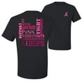 thumbnail image 1 of Wild Bobby Breast Cancer Awareness Front and Back Words of Encouragement Distressed Breast Cancer Awareness Front and Back Men's T-Shirt, Black, Small, 1 of 5