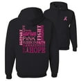 thumbnail image 1 of Wild Bobby Breast Cancer Awareness Front and Back Words of Encouragement Distressed Breast Cancer Awareness Front and Back Unisex Hoodie Sweatshirt, Black, Small, 1 of 5