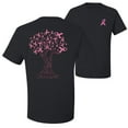 thumbnail image 1 of Wild Bobby Breast Cancer Awareness Front and Back Pink Tree Words of Encouragement Breast Cancer Awareness Front and Back Men's T-Shirt, Black, Small, 1 of 5