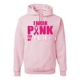 thumbnail image 1 of Wild Bobby, Breast Cancer Awareness I Wear Pink for My Wife Unisex Hoodie Sweatshirt, Light Pink, 3X-Large, 1 of 6
