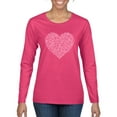 thumbnail image 1 of Wild Bobby Breast Cancer Awareness Pink Ribbon Heart Breast Cancer Awareness Women Graphic Long Sleeve T-Shirt, Fuschia, Large, 1 of 6