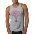 thumbnail image 1 of Wild Bobby Breast Cancer Awareness Pink Tree Words of Encouragement Breast Cancer Awareness Men Tank Top, Heather Grey, 3X-Large, 1 of 6