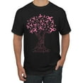 thumbnail image 1 of Wild Bobby Breast Cancer Awareness Pink Tree Words of Encouragement Breast Cancer Awareness Men Tee, Black, Small, 1 of 6