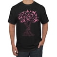 thumbnail image 1 of Wild Bobby Breast Cancer Awareness Pink Tree Words of Encouragement Breast Cancer Awareness Men Tee, Black, X-Large, 1 of 6