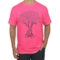 thumbnail image 1 of Wild Bobby Breast Cancer Awareness Pink Tree Words of Encouragement Breast Cancer Awareness Men Tee, Neon Pink, 4X-Large, 1 of 6