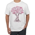 thumbnail image 1 of Wild Bobby Breast Cancer Awareness Pink Tree Words of Encouragement Breast Cancer Awareness Men Tee, White, 4X-Large, 1 of 6