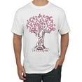 thumbnail image 1 of Wild Bobby Breast Cancer Awareness Pink Tree Words of Encouragement Breast Cancer Awareness Men Tee, White, Small, 1 of 6