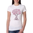 thumbnail image 1 of Wild Bobby Breast Cancer Awareness Pink Tree Words of Encouragement Breast Cancer Awareness Women Slim Fit Junior Tee, White, Medium, 1 of 6