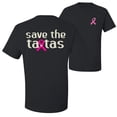 thumbnail image 1 of Wild Bobby Breast Cancer Awareness Save the Tatas Survivor Front and Back Unisex Tee , Black, Small, 1 of 6