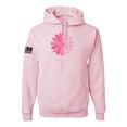 thumbnail image 1 of Wild Bobby, Breast Cancer Awareness Shirts Faith Pink Ribbon Sunflower USA Flag Sleeve Unisex Hoodie Sweatshirt, Light Pink, Medium, 1 of 7