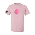 thumbnail image 1 of Wild Bobby, Breast Cancer Awareness Shirts Faith Pink Ribbon Sunflower USA Flag Sleeve Unisex Tee, Light Pink, 5X-Large, 1 of 7