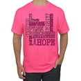 thumbnail image 1 of Wild Bobby Breast Cancer Awareness Words of Encouragement Distressed Breast Cancer Awareness Men Tee, Neon Pink, Large, 1 of 6