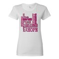 thumbnail image 1 of Wild Bobby Breast Cancer Awareness Words of Encouragement Distressed Breast Cancer Awareness Women Graphic Tee, White, Large, 1 of 6