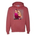 thumbnail image 1 of Wild Bobby, Breast Cancer Survivor Distressed American Flag, Breast Cancer Awareness, Unisex Graphic Hoodie Sweatshirt, Vintage Heather Red, Small, 1 of 3