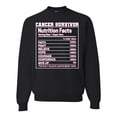thumbnail image 1 of Wild Bobby Breast Cancer Survivor Nutrition Facts Breast Cancer Awareness Unisex Crewneck Sweatshirt, Black, X-Large, 1 of 6