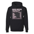 thumbnail image 1 of Wild Bobby Breast Cancer Survivor Nutrition Facts Breast Cancer Awareness Unisex Hoodie Sweatshirt, Black, Small, 1 of 6