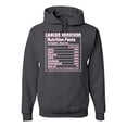 thumbnail image 1 of Wild Bobby Breast Cancer Survivor Nutrition Facts Breast Cancer Awareness Unisex Hoodie Sweatshirt, Charcoal, Small, 1 of 6