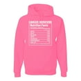 thumbnail image 1 of Wild Bobby Breast Cancer Survivor Nutrition Facts Breast Cancer Awareness Unisex Hoodie Sweatshirt, Neon Pink, 3X-Large, 1 of 6