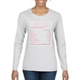 thumbnail image 1 of Wild Bobby Breast Cancer Survivor Nutrition Facts Breast Cancer Awareness Women Graphic Long Sleeve Tee, White, Large, 1 of 6
