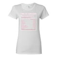 thumbnail image 1 of Wild Bobby Breast Cancer Survivor Nutrition Facts Breast Cancer Awareness Women Graphic Tee, White, Large, 1 of 6