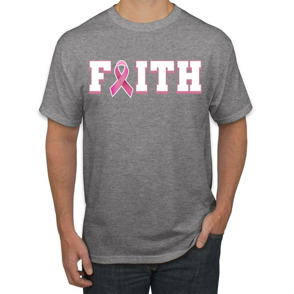 Wild Bobby Breast Cancer Survivor Nutrition Facts Pocket Breast Cancer Awareness Men Tee, Heather Grey, X-Large