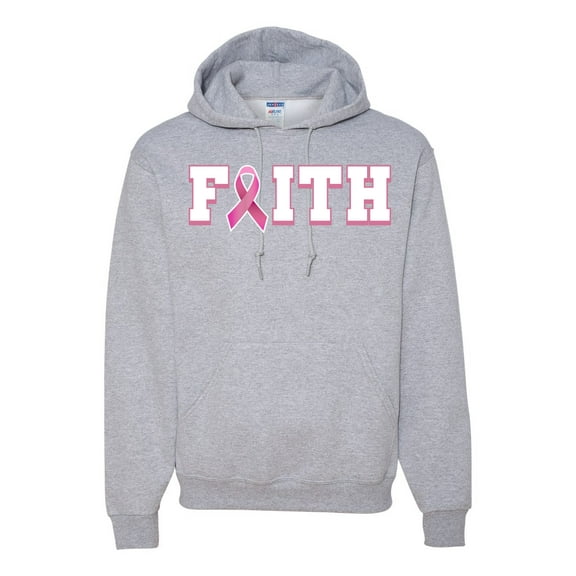 Wild Bobby Breast Cancer Survivor Nutrition Facts Pocket Breast Cancer Awareness Unisex Hoodie Sweatshirt, Heather Grey, X-Large