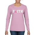thumbnail image 1 of Wild Bobby Breast Cancer Survivor Nutrition Facts Pocket Breast Cancer Awareness Women Graphic Long Sleeve Tee, Light Pink, X-Large, 1 of 5