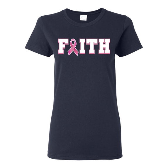 Wild Bobby Breast Cancer Survivor Nutrition Facts Pocket Breast Cancer Awareness Women Graphic Tee, Navy, 3X-Large