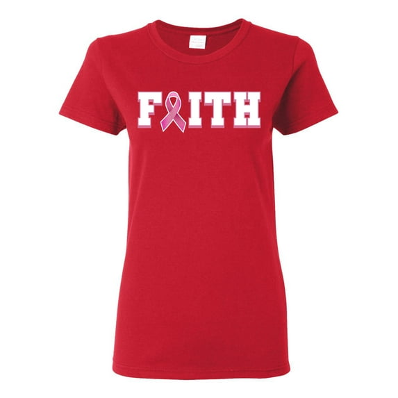 Wild Bobby Breast Cancer Survivor Nutrition Facts Pocket Breast Cancer Awareness Women Graphic Tee, Red, Small