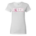 thumbnail image 1 of Wild Bobby Breast Cancer Survivor Nutrition Facts Pocket Breast Cancer Awareness Women Graphic Tee, White, Large, 1 of 5