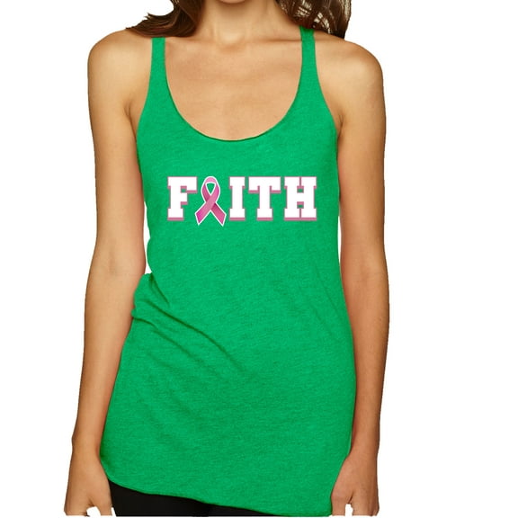 Wild Bobby Breast Cancer Survivor Nutrition Facts Pocket Breast Cancer Awareness Women Tri-Blend Racerback Tank Top, Envy, Medium