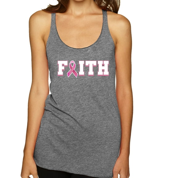 Wild Bobby Breast Cancer Survivor Nutrition Facts Pocket Breast Cancer Awareness Women Tri-Blend Racerback Tank Top, Premium Heather, Large