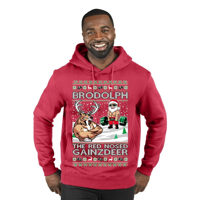 Brodolf The Red Nose Gainzdeer Gym Ugly Christmas Sweater Brodolf The Red Nose Gainzdeer Gym Ugly Christmas Sweater