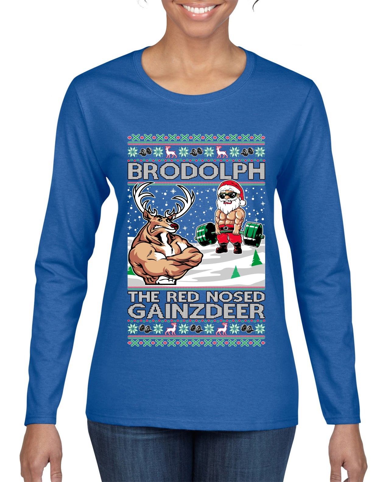 Rudolf the rednosed gainz clearance deer sweater