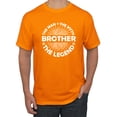thumbnail image 1 of Wild Bobby, Brother Man Myth Legend Funny Dad, Father's Day, Men Graphic Tee, Orange, Large, 1 of 4