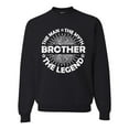 thumbnail image 1 of Wild Bobby, Brother Man Myth Legend Funny Dad, Father's Day, Unisex Crewneck Graphic Sweatshirt, Black, Small, 1 of 4