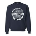 thumbnail image 1 of Wild Bobby, Brother Man Myth Legend Funny Dad, Father's Day, Unisex Crewneck Graphic Sweatshirt, Navy, Medium, 1 of 4