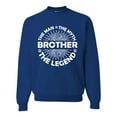 thumbnail image 1 of Wild Bobby, Brother Man Myth Legend Funny Dad, Father's Day, Unisex Crewneck Graphic Sweatshirt, Royal, Small, 1 of 4