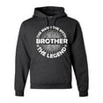 thumbnail image 1 of Wild Bobby, Brother Man Myth Legend Funny Dad, Father's Day, Unisex Graphic Hoodie Sweatshirt, Heather Black, Large, 1 of 4