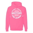 thumbnail image 1 of Wild Bobby, Brother Man Myth Legend Funny Dad, Father's Day, Unisex Graphic Hoodie Sweatshirt, Neon Pink, 3X-Large, 1 of 4