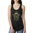 thumbnail image 1 of Wild Bobby, Brotherhood Biker Motorcycles Cross and Skull Pop Culture Ladies Racerback Tank Top, Black, Small, 1 of 3