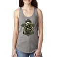 thumbnail image 1 of Wild Bobby, Brotherhood Biker Motorcycles Cross and Skull Pop Culture Ladies Racerback Tank Top, Heather Grey, Large, 1 of 3