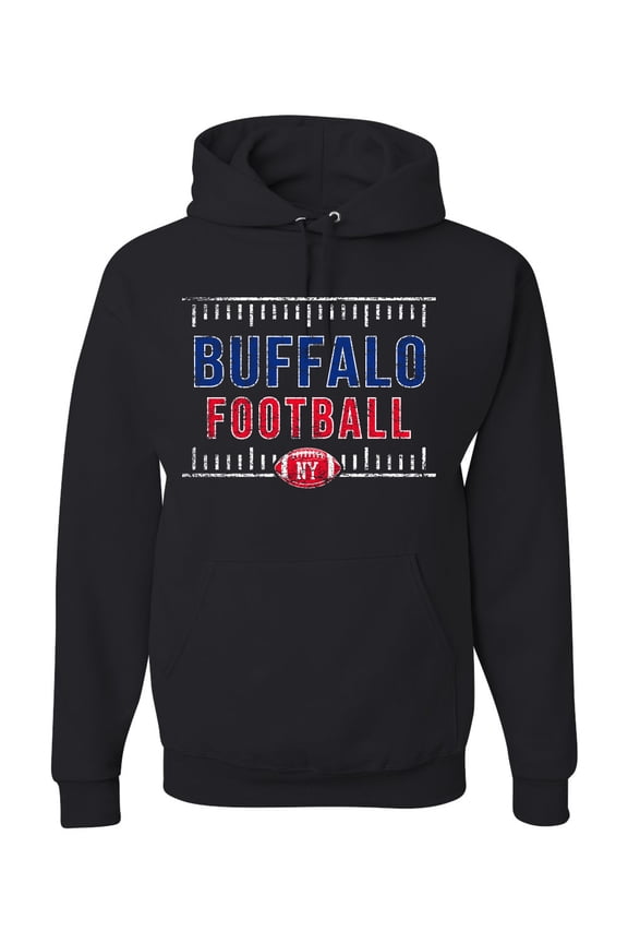 Buffalo BUF Hometown City Football Fan Pride Sports Unisex Graphic Hoodie Sweatshirt, Black, Small