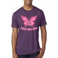 thumbnail image 1 of Wild Bobby, Butterfly Pink Ribbon Faith Hope Love, Breast Cancer Awareness, Men Premium Tri Blend Tee, Vintage Purple, Medium, 1 of 5